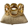 DRO184 CIRCLE LINK SHINY GOLD CHUNKY BRACELET