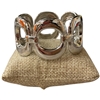 DRO185 CIRCLE LINK SHINY SILVER CHUNKY BRACELET