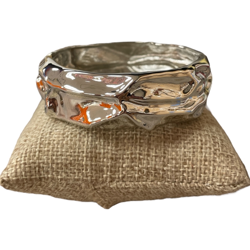 DRO186 SHINY SILVER CHUNKY BRACELET
