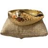 DRO187 SHINY GOLD  TEXTURED DROPLET BRACELET