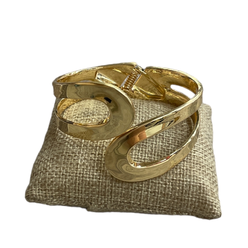 DRO43G  GOLD ABSTRACT BRACELET