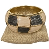 DRO46 IVORY AND BLACK ENAMEL GOLD CHUNKY BRACELET