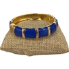 DRO77 ROYAL BLUE ENAMEL GOLD CHUNKY BRACELET