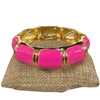 DRO83  ENAMEL GOLD CHUNKY BRACELET