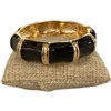DRO86 BLACK ENAMEL GOLD CHUNKY BRACELET