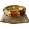 DRO91 BROWN MULTI ENAMEL GOLD CHUNKY BRACELET