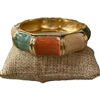 DRO92 ORANGE MULTI ENAMEL GOLD CHUNKY BRACELET