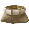 DRO93 WHITE ENAMEL GOLD CHUNKY BRACELET