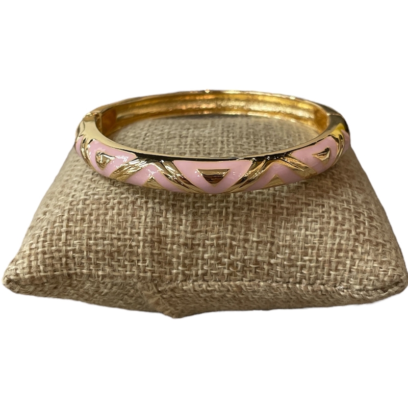 DRO951 THIN PATTERN ENAMEL GOLD BRACELET