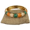DRO97 GREEN MULTI ENAMEL GOLD BRACELET