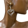 E001244 ANTIQUE SILVER HEART EARRINGS