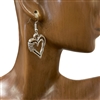 E01249  HAMMERED SMALL HEART EARRINGS