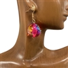 E280ME HOLOGRAPHIC ACRYLIC BALL EARRINGS