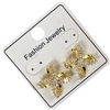 E295W  BAGUETTE RHINESTONE BOW EARRINGS