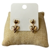 E30467 GOLD SMALL HEART POST EARRINGS