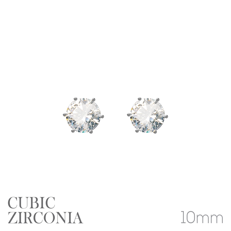 E305  10MM LARGE  STUD EARRINGS