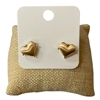 E30647 SMATTE SMALL HEART STUD EARRINGS