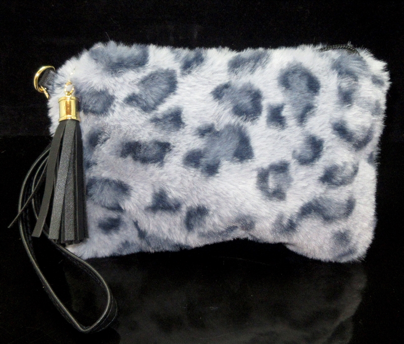 EABG9564-1 GRAY ANIMAL PRINT SMALL WRISTLET