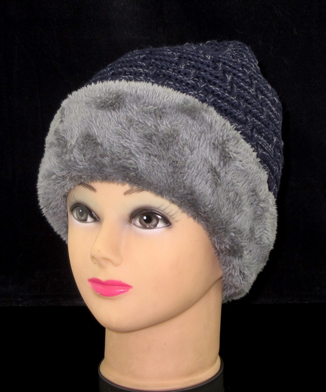 EAHT8714 KNITTED THICK BEANIE HAT