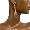 EE1599 GUITAR AMERICAN FLAG EARRINGS