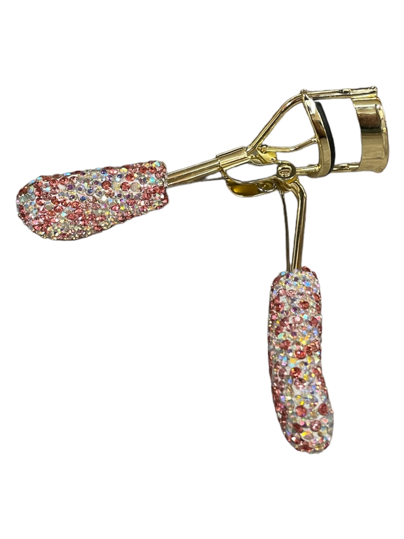 EEP3 PINK RHINESTONE EYELASH CURLER