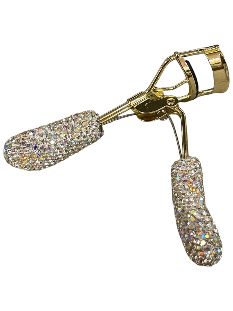 EEP3S  SILVER  RHINESTONE EYELASH CURLER