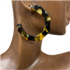 EJ73090-6 OPEN HOOP ACRYLIC EARRINGS