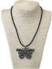 EN031 SILVER BUTTERFLY SHORT NECKLACE