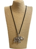 EN11479   RHINESTONE ELEPHANT LONG NECKLACE
