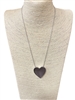 EN17912 SILVER HEART SNAKE CHAIN NECKLACE