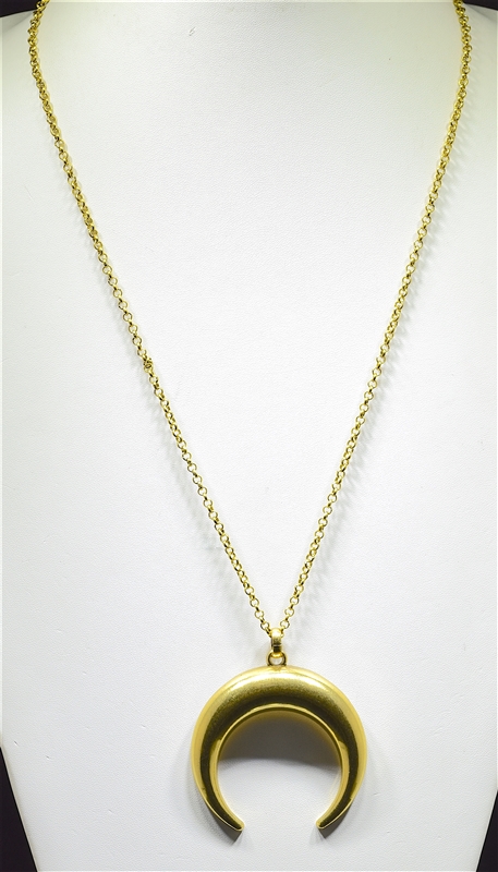 EN18033 CHAIN CRESCENT NECKLACE