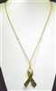 EN18042 HAMMERED RIBBON NECKLACE