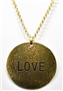 EN18046-1 HAMMERED CHAIN ''LOVE'' NECKLACE