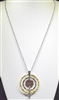 EN18053 CHAIN HAMMERED CIRCLES NECKLACE
