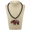 EN20S SMALL RED ELEPHANT SILICONE CORD SHORT NECKLACE