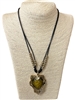 EN21437Y  YELLOW STONE  LONG OR SHORT NECKLACE