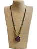 EN24823  ACRYLIC LONG O SHORT ADJUSTABLE NECKLACE