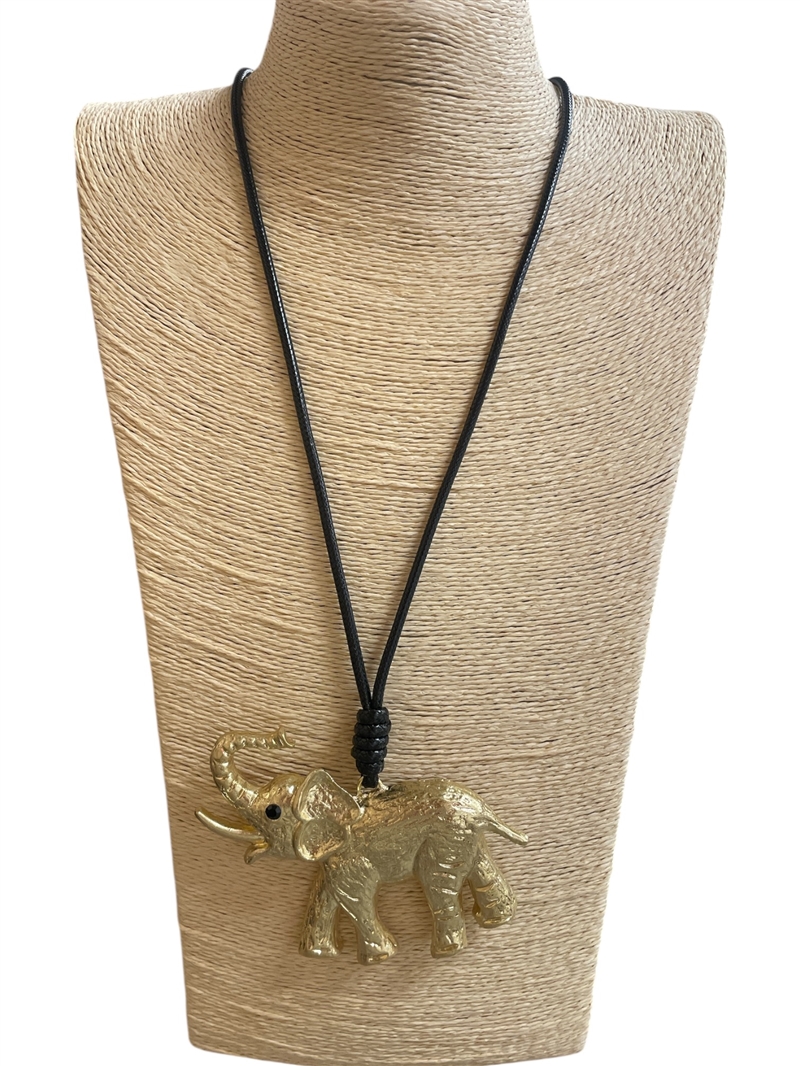 EN27097   LIGHTWEIGHT ELEPHANT LONG NECKLACE
