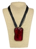 EN29934 RED STONE GOLD SHORT NECKLACE