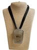 EN29934W WHITE STONE SILVER SHORT NECKLACE