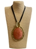 EN33856 CORAL GOLD SHORT NECKLACE