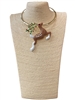 EN34627-1B  BROWN REINDEER SHORT NECKLACE