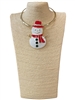 EN34631-1G   SNOWMAN GOLD SHORT NECKLACE