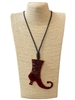 EN40002   RED ELF BOOT  LONG CORD NECKLACE