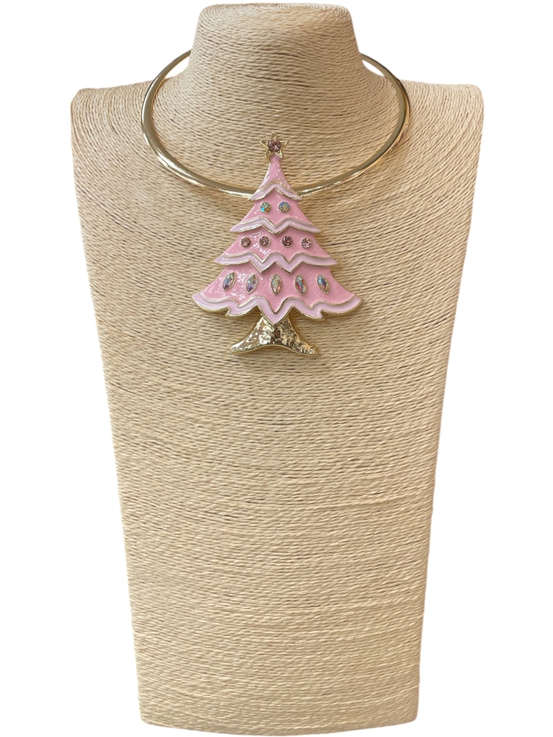 EN4005-1  PINK  SHORT NECKLACE