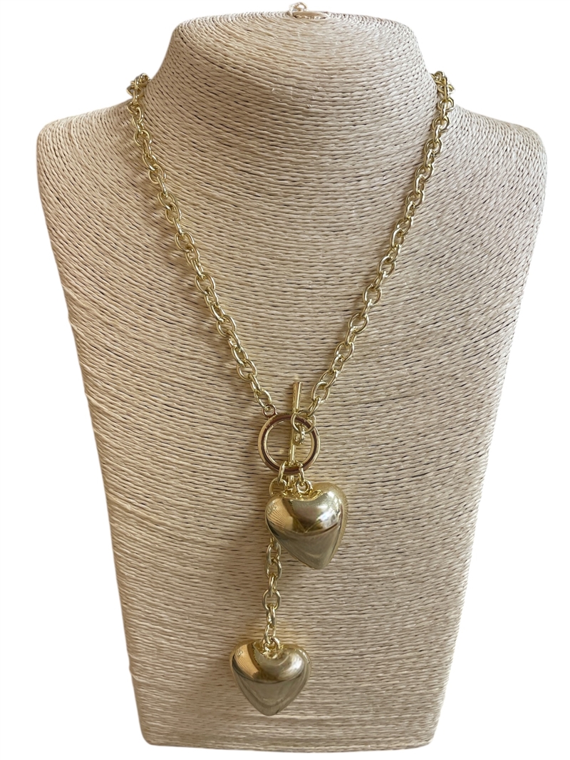 EN40079 LIGHTWEIGHT HEART  NECKLACE