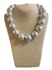 EN40081-1  PEARL BROWN CORD SHORT NECKLACE