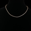 ENA044 RHINESTONE BRASS SHORT NECKLACE