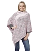 EPC10855PK MULTI PINK KNIT HOODED PONCHO