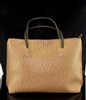 F001C TEXTURED CAMEL LARGE TOTE BAG